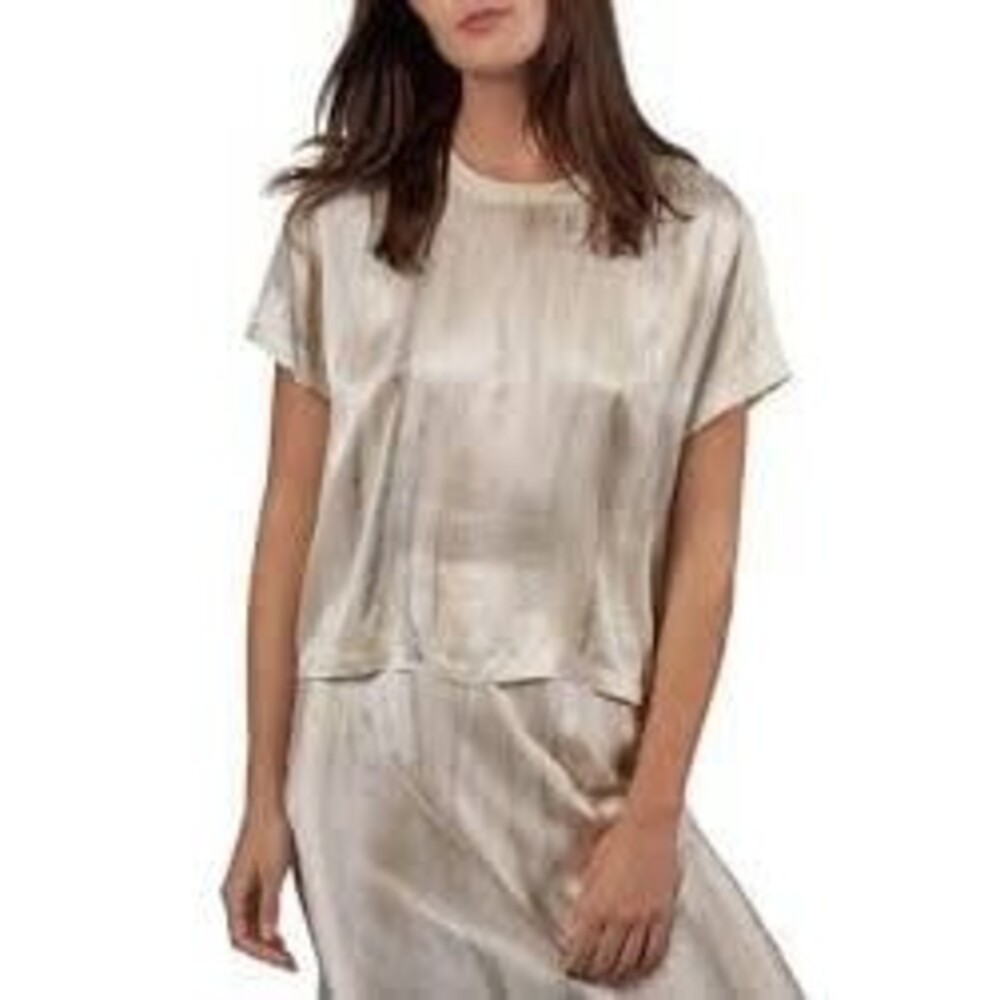 ATM Anthony Thomas Melillo Silk Charmeuse Short Sleeve Boy Tee XS